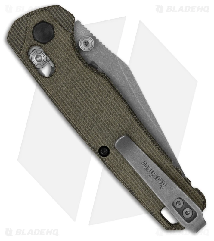 Kershaw Bel Air Clip Point MagnaCut DuraLock Knife Canvas Micarta (3.1" SW) 2 Kershaw Bel Air Clip Point MagnaCut DuraLock Knife Canvas Micarta (3.1" SW) - Image 2