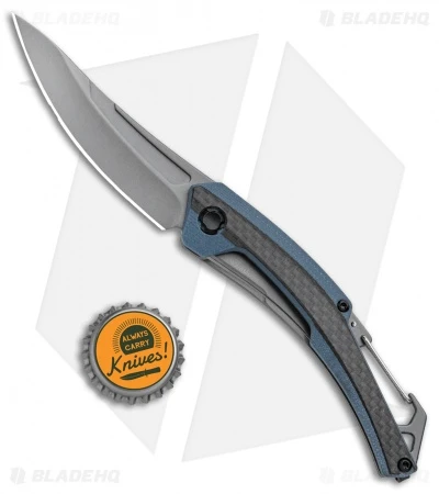Kershaw Reverb XL Frame Lock Knife Carabiner CF/G-10 (3" Gray) 1225 4 Kershaw Reverb XL Frame Lock Knife Carabiner CF/G-10 (3" Gray) 1225 - Image 4