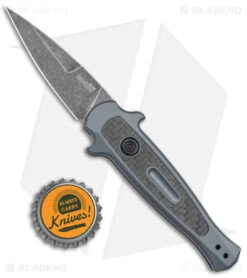 Kershaw Launch 12 Mini Stiletto Automatic Knife Gray/CF (2.5" Black Stonewash) 7 Kershaw Launch 12 Mini Stiletto Automatic Knife Gray/CF (2.5" Black Stonewash) -Kershaw Kershaw 12 Launch 12 Mini Stiletto Auto Gray CF Black SW BHQ 147367 jr bottlecap
