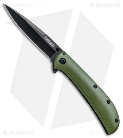 Kershaw Al Mar AM-3 Assisted Opening Knife Green G-10 (3" Black) 2335GRNBLK 1 Kershaw Al Mar AM-3 Assisted Opening Knife Green G-10 (3" Black) 2335GRNBLK