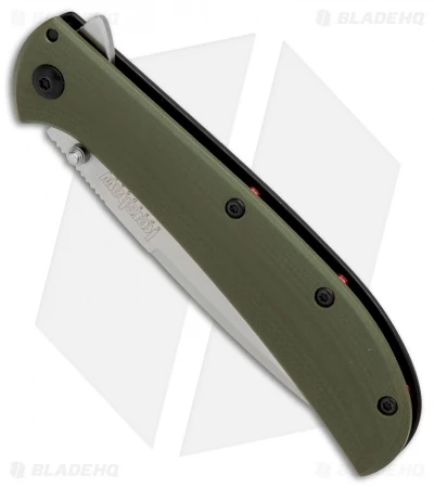 Kershaw Al Mar AM-4 Assisted Opening Knife Green G-10 (3.5" Satin) 2330GRN 3 Kershaw Al Mar AM-4 Assisted Opening Knife Green G-10 (3.5" Satin) 2330GRN - Image 3