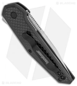 Kershaw Anso Fraxion Liner Lock Knife CF/Black G-10 (2.75" Satin) 1160SAT -Kershaw Kershaw Anso Fraxion LL CF Black G 10 1160SAT BHQ 79688 jr side