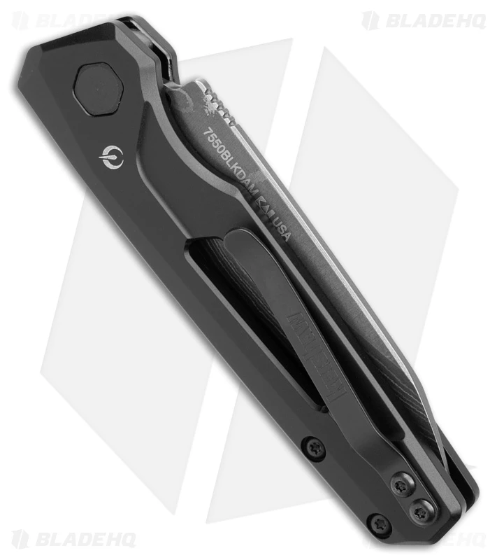 Kershaw Auto Launch 11 Black Aluminum Automatic Knife (2.75" Damascus) 7550DAM 3 Kershaw Auto Launch 11 Black Aluminum Automatic Knife (2.75" Damascus) 7550DAM - Image 3