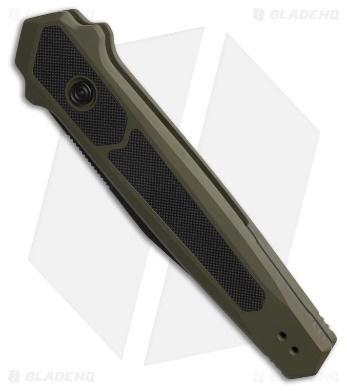 Kershaw Launch 17 Automatic Knife Olive Green Aluminum/Black G-10 (3.5" Black) 2 Kershaw Launch 17 Automatic Knife Olive Green Aluminum/Black G-10 (3.5" Black) - Image 2