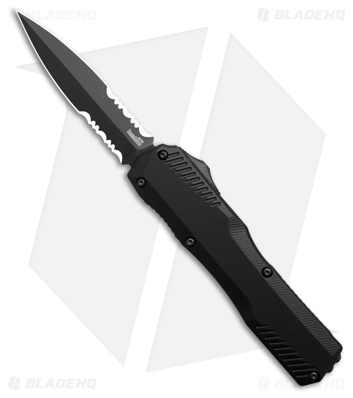 Kershaw Livewire OTF Automatic Knife D/E Black Aluminum (3.4" Black Serr) 1 Kershaw Livewire OTF Automatic Knife D/E Black Aluminum (3.4" Black Serr)