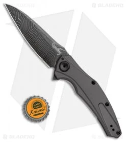 Kershaw Bareknuckle Sub Frame Lock Knife Gray Al (3.5" Damascus) 7777DAM -Kershaw Kershaw Bareknuckle Sub FL Gray Al Damascus 7777DAM BHQ 103079 jr bottlecap