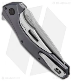 Kershaw Bareknuckle Sub Frame Lock Knife Gray Al (3.5" Stonewash) 7777 6 Kershaw Bareknuckle Sub Frame Lock Knife Gray Al (3.5" Stonewash) 7777 -Kershaw Kershaw Bareknuckle Sub FL Gray Aluminum SW 7777 BHQ 80586 jr side 2