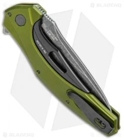 Kershaw Bareknuckle Sub-Frame Lock Knife OD Green (3.5" BlackWash) 7777OLBW -Kershaw Kershaw Bareknuckle Sub FL OD Green BlackWash 7777OLBW BHQ 99040 jr side
