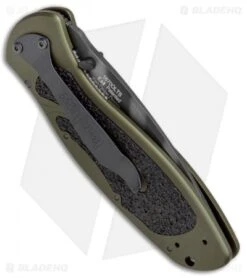 Kershaw Blur Assisted Opening Knife OD Green (3.375" Tiger Stripe) 1670OLTS -Kershaw Kershaw Blur OD Green Tiger Stripe 1670OLTS BHQ 55587 jr side 2