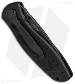 Kershaw Blur Tanto Assisted Opening Knife Black (3.375" BlackWash Serr) -Kershaw Kershaw Blur Tanto Black BlackWash Serr 1670TSTBWWM BHQ 68394 jr side