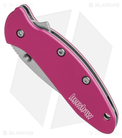 Kershaw Chive Assisted Opening Knife Pink (1.94" Bead Blast) 1600PINK 2 Kershaw Chive Assisted Opening Knife Pink (1.94" Bead Blast) 1600PINK - Image 2