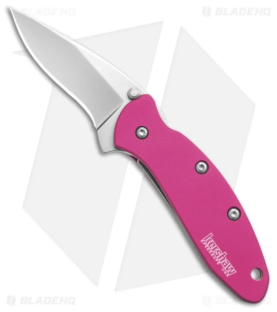 Kershaw Chive Assisted Opening Knife Pink (1.94" Bead Blast) 1600PINK 1 Kershaw Chive Assisted Opening Knife Pink (1.94" Bead Blast) 1600PINK