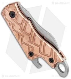 Kershaw Copper Cinder Keychain Knife Bottle Opener (1.4" Stonewash) 1025Cu -Kershaw Kershaw Cinder Keychain Bottle Opener Copper SW 1025CU BHQ 94080 jr side