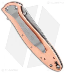 Kershaw Copper Leek Assisted Opening Knife (3" Stonewash) 1660CU 6 Kershaw Copper Leek Assisted Opening Knife (3" Stonewash) 1660CU -Kershaw Kershaw Copper Leek Assisted Opening SW 1660CU BHQ 105986 jr side