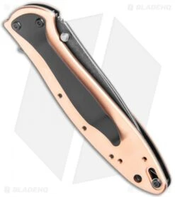 Kershaw Leek Assisted Opening Knife Copper (3" Black SW) 1660CUBW -Kershaw Kershaw Copper Leek Assited Opening Blackwash 1660CUBW BHQ 123691 jr side