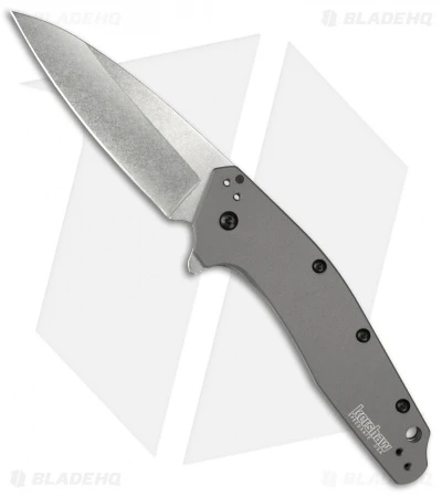Kershaw Dividend Assisted Opening Knife Gray Aluminum (3" Stonewash) 1812GRY 1 Kershaw Dividend Assisted Opening Knife Gray Aluminum (3" Stonewash) 1812GRY