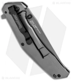 Kershaw Duojet A/O Frame Lock Knife Gray SS/Carbon Fiber (3.25" Gray) 8300 -Kershaw Kershaw Duojet AO FL Gray SS CF Gray 8300 BHQ 80590 jr side