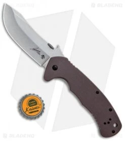 Kershaw CQC-11K D2 Frame Lock Knife Brown G-10 (3.5" Stonewash) 6031D2 -Kershaw Kershaw Emerson CQC 11K D2 FL Brown G 10 SW 6031D2 BHQ 101840 jr bottlecap