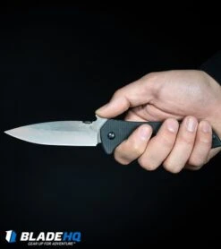 Kershaw Emerson CQC-4KXL Frame Lock Knife (3.9" Stonewash) 6055 -Kershaw Kershaw Emerson CQC 4KXL Frame Lock Knife Stonewash 6055 BHQ 27387 kp in hand web 1