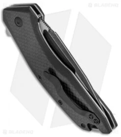 Kershaw Flourish Assisted Opening Knife Carbon Fiber/G-10 (3.5" BlackWash) 3935 -Kershaw Kershaw Flourish CF G 10 Black Wash 3935 BHQ 52176 jr side