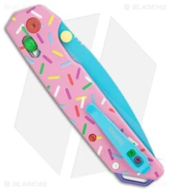 Kershaw Iridium DuraLock Knife Dessert Warrior (3.5" Blue) Donut -Kershaw Kershaw Iridium Bar Lock Knife Dessert Warrior Blue BHQ 186301 kr side large