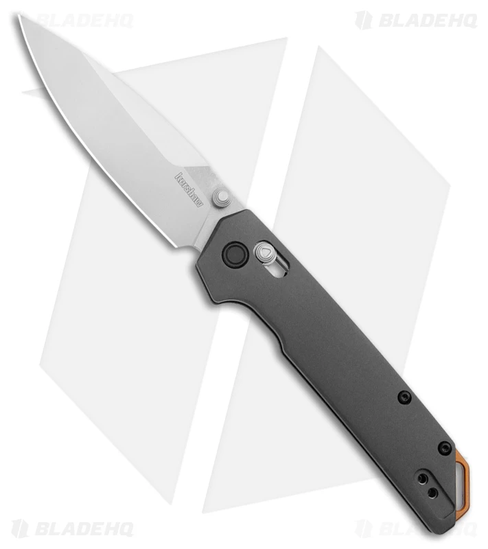 Kershaw Iridium DuraLock Knife Gray Aluminum (3.5" Satin D2) 2038 1 Kershaw Iridium DuraLock Knife Gray Aluminum (3.5" Satin D2) 2038
