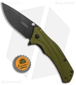 Kershaw Knockout Assisted Opening Knife Olive (3.25" Black) 1870OLBLK -Kershaw Kershaw Knockout Assited Olive Black 1870OLBLK BHQ 21525 jr bottlecap