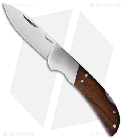 Kershaw Wood Lockback Knife (2.5" Satin) 1 Kershaw Wood Lockback Knife (2.5" Satin)