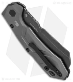 Kershaw Launch 14 Automatic Knife Cleaver Gray Al (3.4" Black SW) 7850 -Kershaw Kershaw Launch 14 Auto Cleaver BlackWash 7850 BHQ 139777 jr side
