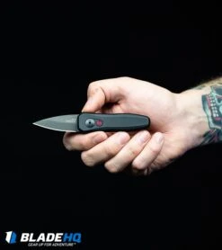 Kershaw Launch 4 CA Legal Automatic Knife Black Aluminum (1.9" Damascus) 18 Kershaw Launch 4 CA Legal Automatic Knife Black Aluminum (1.9" Damascus) -Kershaw Kershaw Launch 4 CA Legal Automatic Knife Black 7500BL BHQ 34416 in hand web large