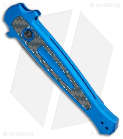 Kershaw Launch 8 Stiletto Automatic Knife Blue/CF (3.5" Stonewash) 2 Kershaw Launch 8 Stiletto Automatic Knife Blue/CF (3.5" Stonewash) - Image 2