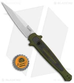 Kershaw Launch 8 Stiletto Automatic Knife Green/CF (3.5" Stonewash) 7 Kershaw Launch 8 Stiletto Automatic Knife Green/CF (3.5" Stonewash) -Kershaw Kershaw Launch 8 Stiletto Auto Green CF SW KER7150OLSW BHQ 105833 jr bottlecap