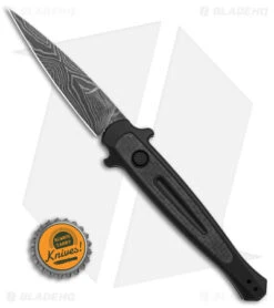 Kershaw Launch 8 Stiletto Automatic Knife Black/CF (3.6" Damascus) 7 Kershaw Launch 8 Stiletto Automatic Knife Black/CF (3.6" Damascus) -Kershaw Kershaw Launch 8 Stiletto Automatic Knife Black CF 3in Damascus BHQ 145172 td size