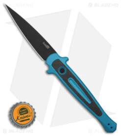 Kershaw Launch 8 Stiletto Automatic Knife Teal/CF (3.5" Black) 7150TEALBLK 7 Kershaw Launch 8 Stiletto Automatic Knife Teal/CF (3.5" Black) 7150TEALBLK -Kershaw Kershaw Launch 8 stiletto AK Teal CF 3in Black BHQ 177022 td size