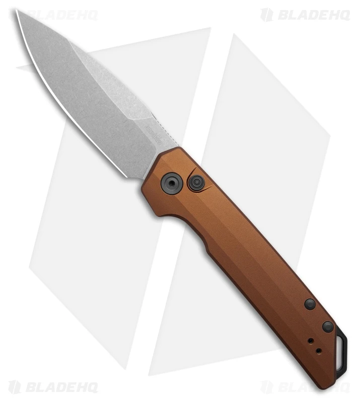 Kershaw Launch Iridium MagnaCut Automatic Knife Bronze Aluminum (3.5" Stonewash) 1 Kershaw Launch Iridium MagnaCut Automatic Knife Bronze Aluminum (3.5" Stonewash)