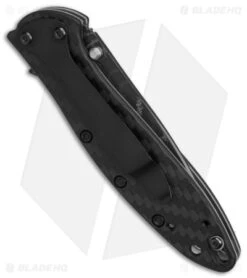 Kershaw Leek Assisted Opening Knife CF (3.4" Damascus) 6 Kershaw Leek Assisted Opening Knife CF (3.4" Damascus) -Kershaw Kershaw Leek AO CF Damascus BHQ 165799 td side