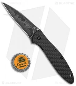 Kershaw Leek Assisted Opening Knife Carbon Fiber (3" Composite) -Kershaw Kershaw Leek Assisted Opening CF Composite 1660CFCBBW BHQ 99655 jr bottlecap