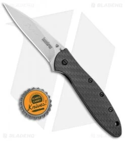 Kershaw Leek Assisted Opening Knife Carbon Fiber (3" Satin Composite) 1660CFCBSW -Kershaw Kershaw Leek Assisted Opening CF Satin Composite 1660CFCBSW BHQ 100508 jr bottlecap