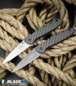 Kershaw Leek Assisted Opening Knife Carbon Fiber (3" Composite) -Kershaw Kershaw Leek Assisted Opening Knife Carbon Fiber Satin Composite 1660CFCBSW BHQ 100508 kp rope web