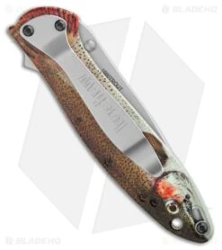 Kershaw Leek Assisted Opening Knife Rainbow Trout (3" Bead Blast) 1660TROUT -Kershaw Kershaw Leek Assisted Opening Knife Trout Bead Blast BHQ 209735 kr side large