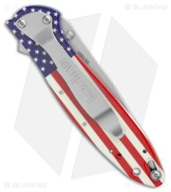 Kershaw Leek Assisted Opening Knife USA Flag (3" Bead Blast) 1660USA -Kershaw Kershaw Leek Assisted Opening Knife USA Flag Bead Blast BHQ 209736 kr side large
