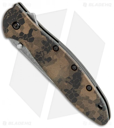 Kershaw Leek Spring Assisted Knife A/O Digital Brown (3" Black SW) 1660DEB 2 Kershaw Leek Spring Assisted Knife A/O Digital Brown (3" Black SW) 1660DEB - Image 2