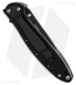 Kershaw Leek Assisted Opening Liner Lock Knife Black Aluminum (3" Black) -Kershaw Kershaw Leek Framelock A O Black BHQ 196935 td side large