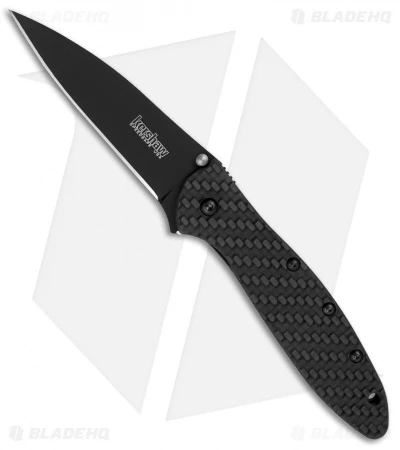 Kershaw Leek Assisted Opening Knife Glow Carbon Fiber (3" Black) 1660GLCFBLK 1 Kershaw Leek Assisted Opening Knife Glow Carbon Fiber (3" Black) 1660GLCFBLK