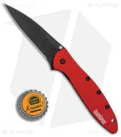 Kershaw Leek Assisted Opening Knife Red (3" Black) 1660RDBLK 10 Kershaw Leek Assisted Opening Knife Red (3" Black) 1660RDBLK -Kershaw Kershaw Leek Red black BHQ 77344 er bottlecap