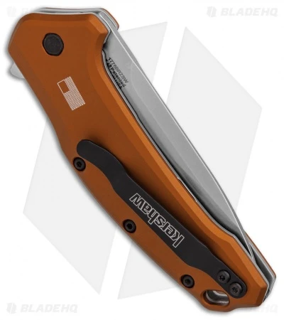 Kershaw Link Drop Point Knife Flat Dark Earth Aluminum (3.25" Stonewash) 2 Kershaw Link Drop Point Knife Flat Dark Earth Aluminum (3.25" Stonewash) - Image 2