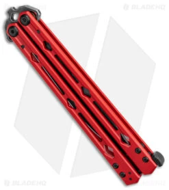 Kershaw Lucha Balisong Butterfly Knife Red (4.5" Blackwash) 5150RDBW -Kershaw Kershaw Lucha Balisong Butterfly Red Blackwash 5150RDBW BHQ 117070 jr side large