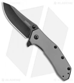 Kershaw 43 Kershaw Median Bead Blast A/O Frame Lock Knife Stainless Steel (3" Black)