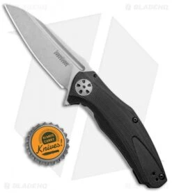 Kershaw Natrix A/O Sub-Frame Lock Knife Black G-10 (3.25" Stonewash) KS7007BK -Kershaw Kershaw Natrix AO Sub Frame Black G 10 SW 7007 BHQ 52198 jr bottlecap