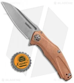 Kershaw Mini Natrix Sub-Frame Lock Knife Copper (2.75" Stonewash) 7006CU -Kershaw Kershaw Natrix Sub Frame Copper SW 7006CU BHQ 80567 jr bottlecap